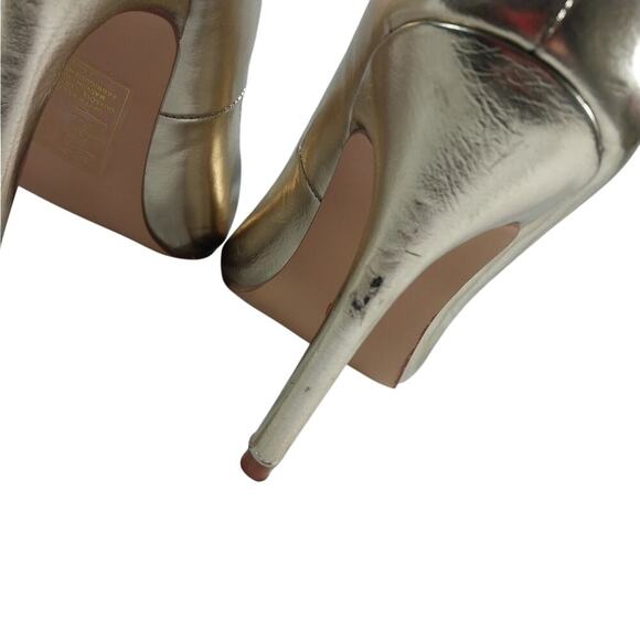 NWOT-1 SHOW! SIGNATURE! SHIMMERY GOLD VEGAN LEATHER CLASSIC INSPO PUMPS! SZ 7.5M - Picture 9 of 12